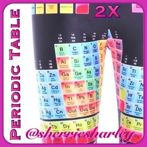 ➕Plus Size 2X Periodic Table Workout Pants 💜 EUC